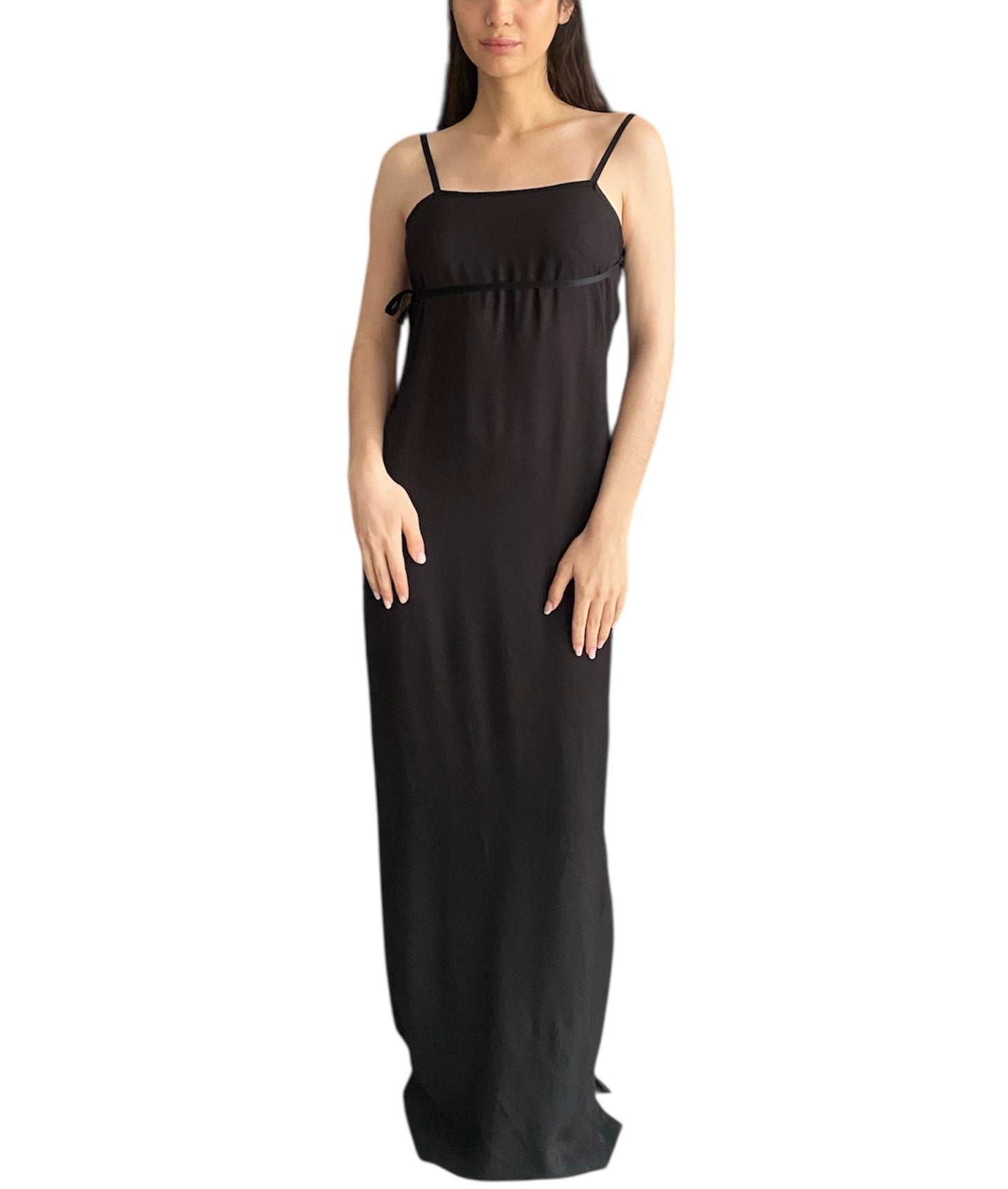Saint Laurent Black Empire Slip Gown - 40 / 6