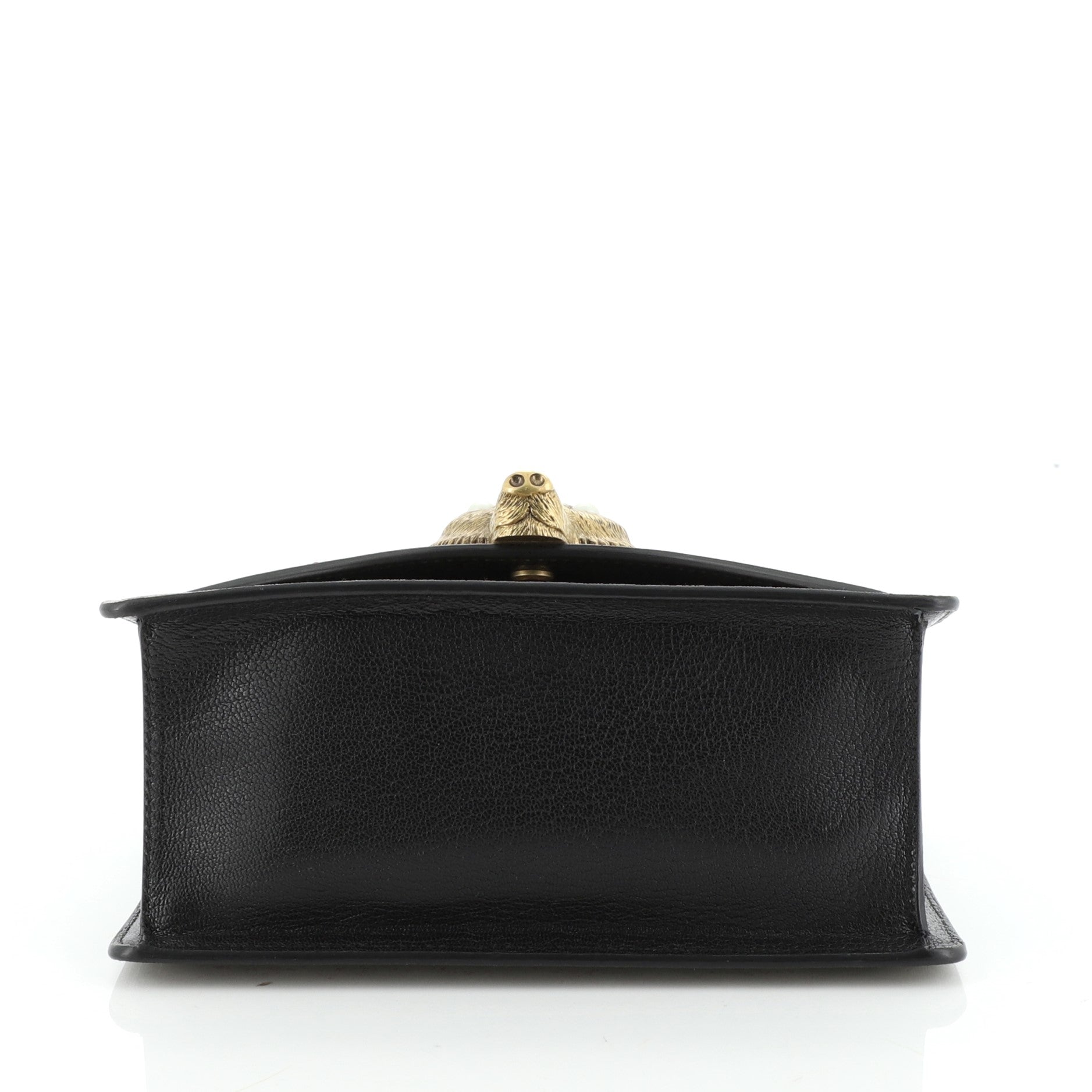 Broche Bamboo Top Handle Bag GG Coated Canvas and Leather Mini