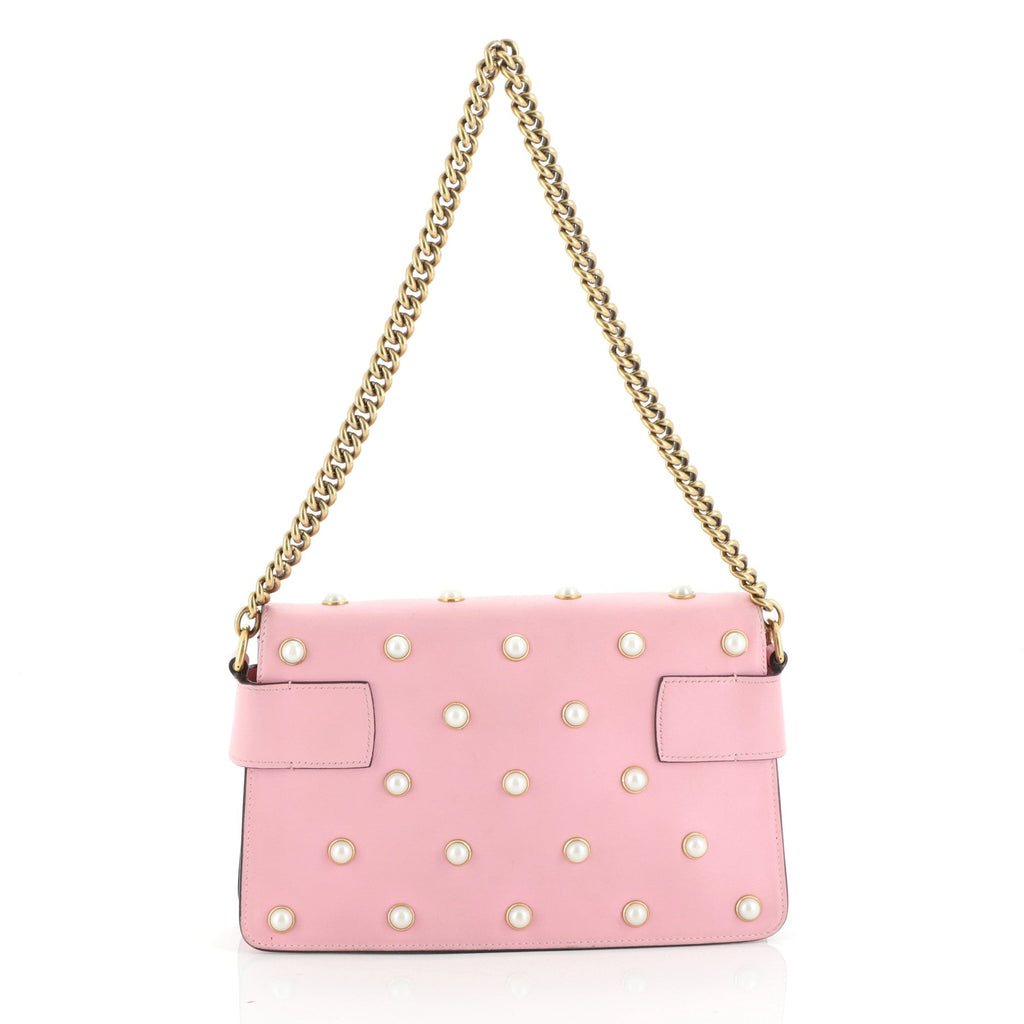 Broadway Pearly Bee Shoulder Bag Embellished Leather Mini