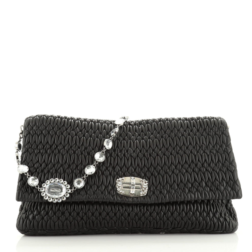 Crystal Clutch Matelasse Leather XL