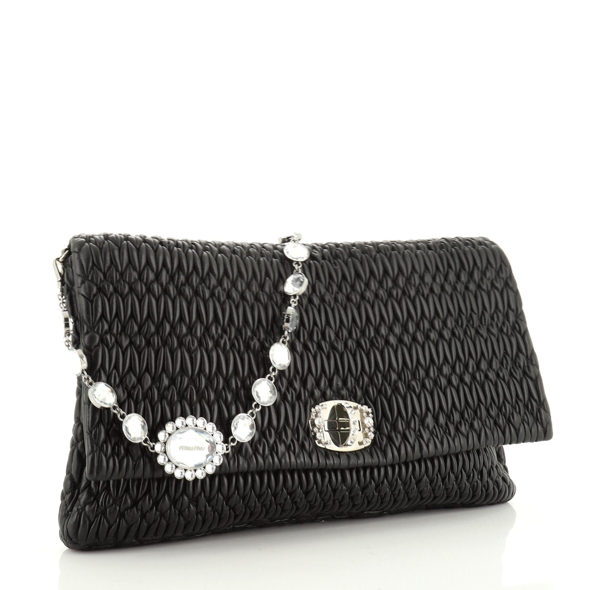 Crystal Clutch Matelasse Leather XL
