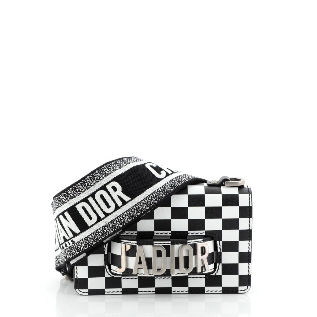 J'adior Flap Bag Printed Leather Mini