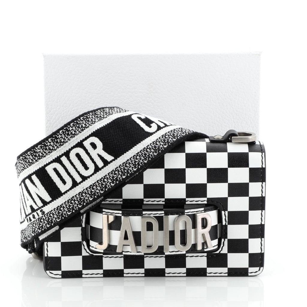 J'adior Flap Bag Printed Leather Mini