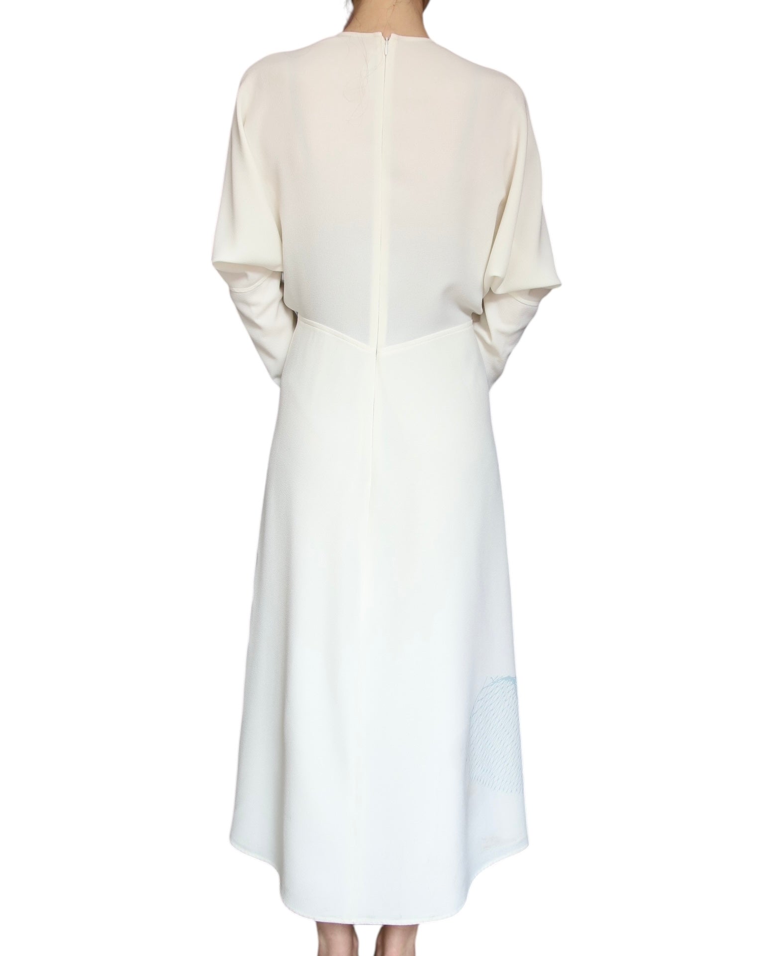 Victoria Beckham Blue Printed Gown - US 8