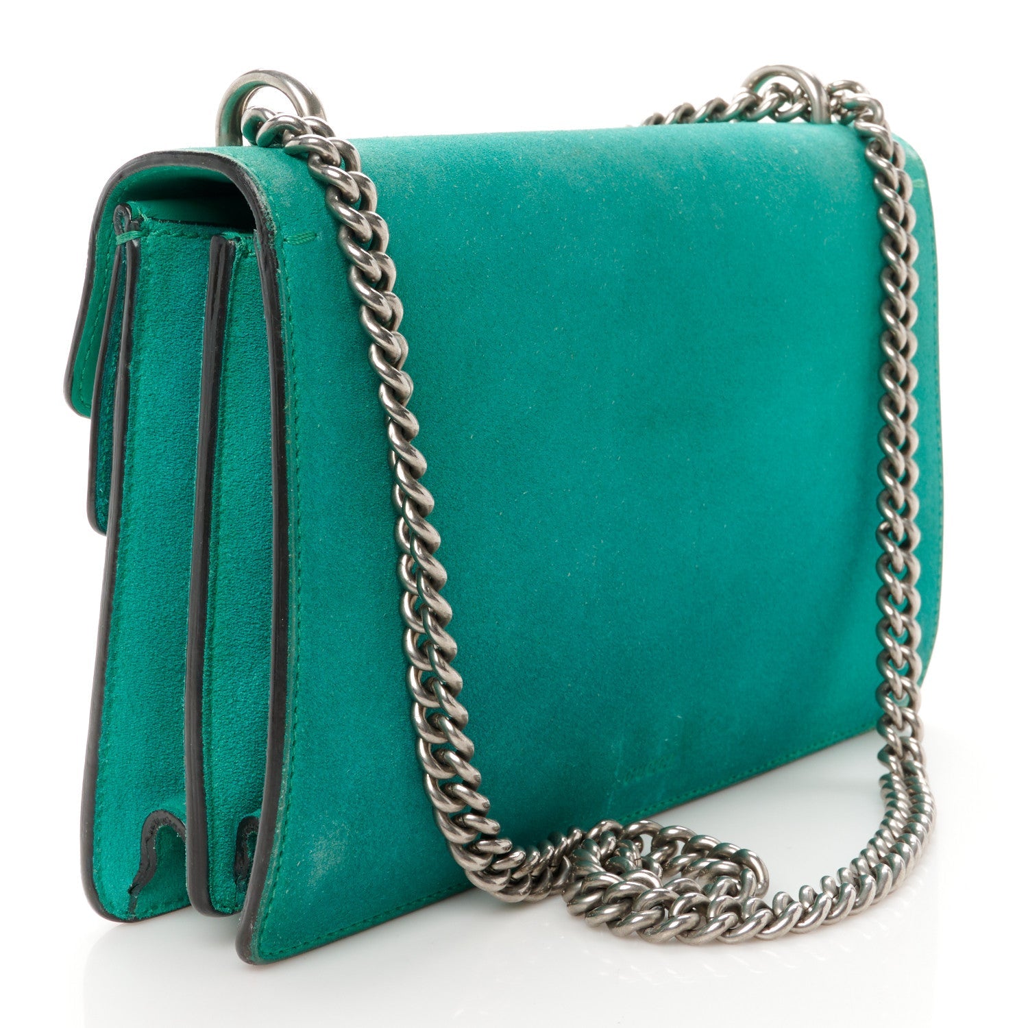 Suede Small Dionysus Shoulder Bag Green