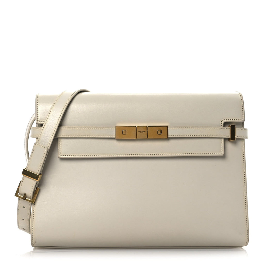 Smooth Calfskin Manhattan Shoulder Bag Crema Soft