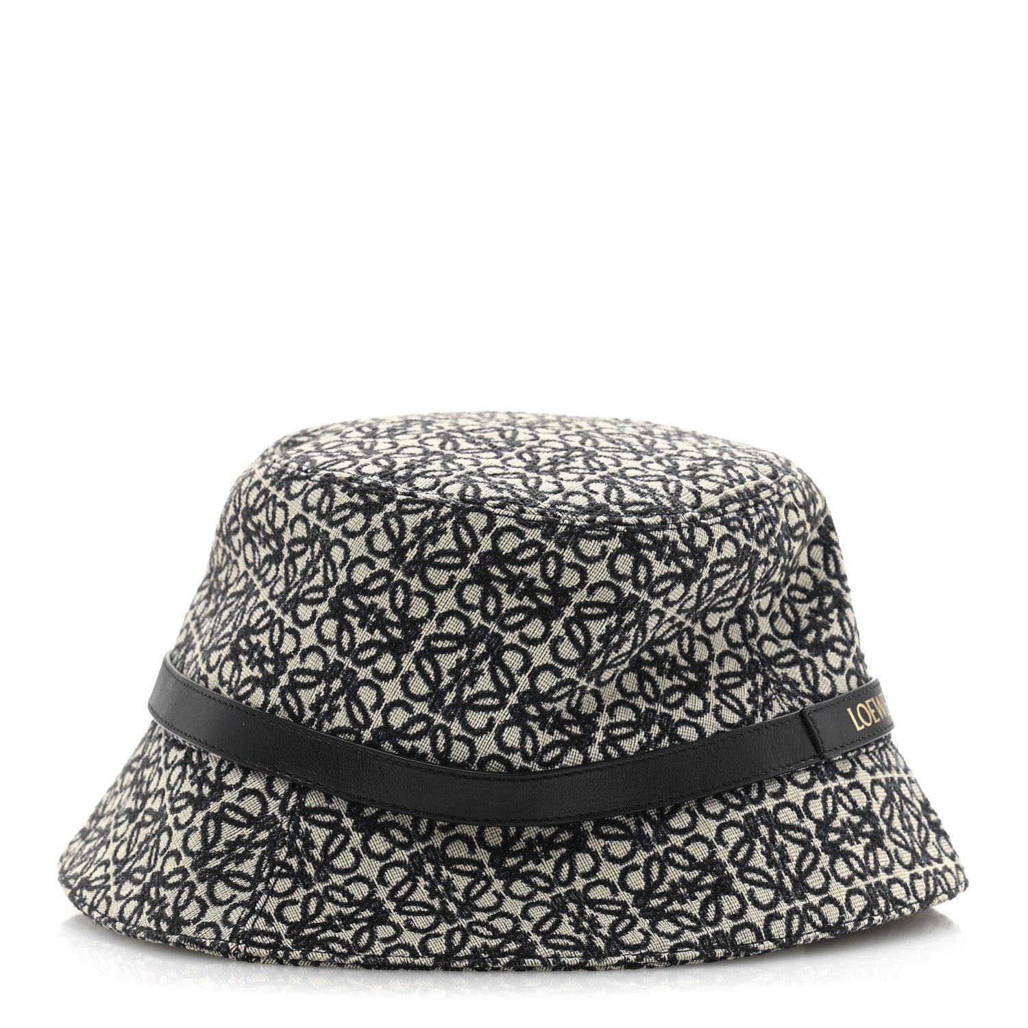 Jacquard Allover Anagram Bucket Hat 59 Ecru Blue
