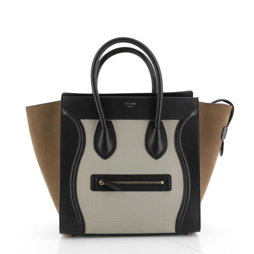 Tricolor Luggage Bag Leather Mini
