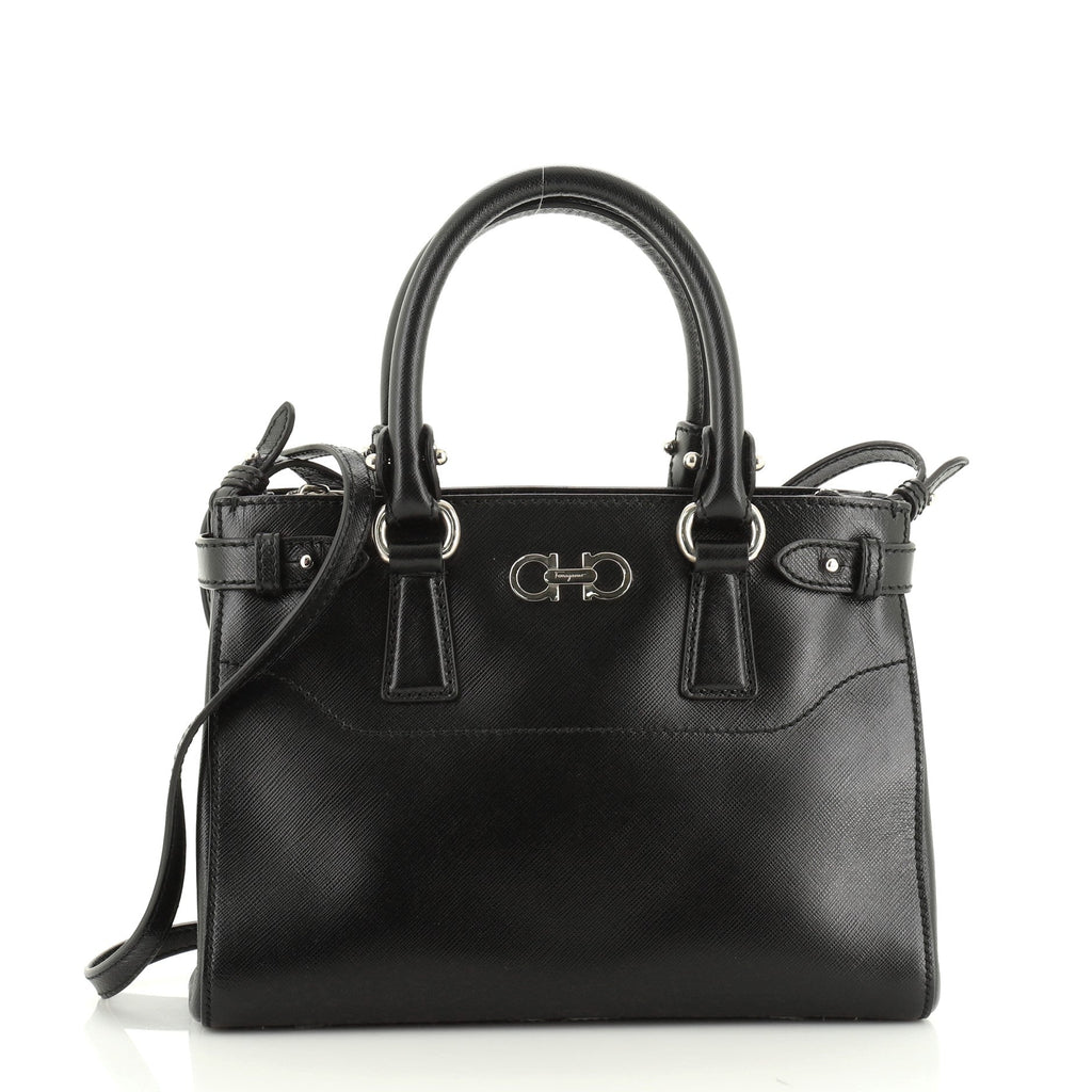 Batik Convertible Satchel Saffiano Leather Mini