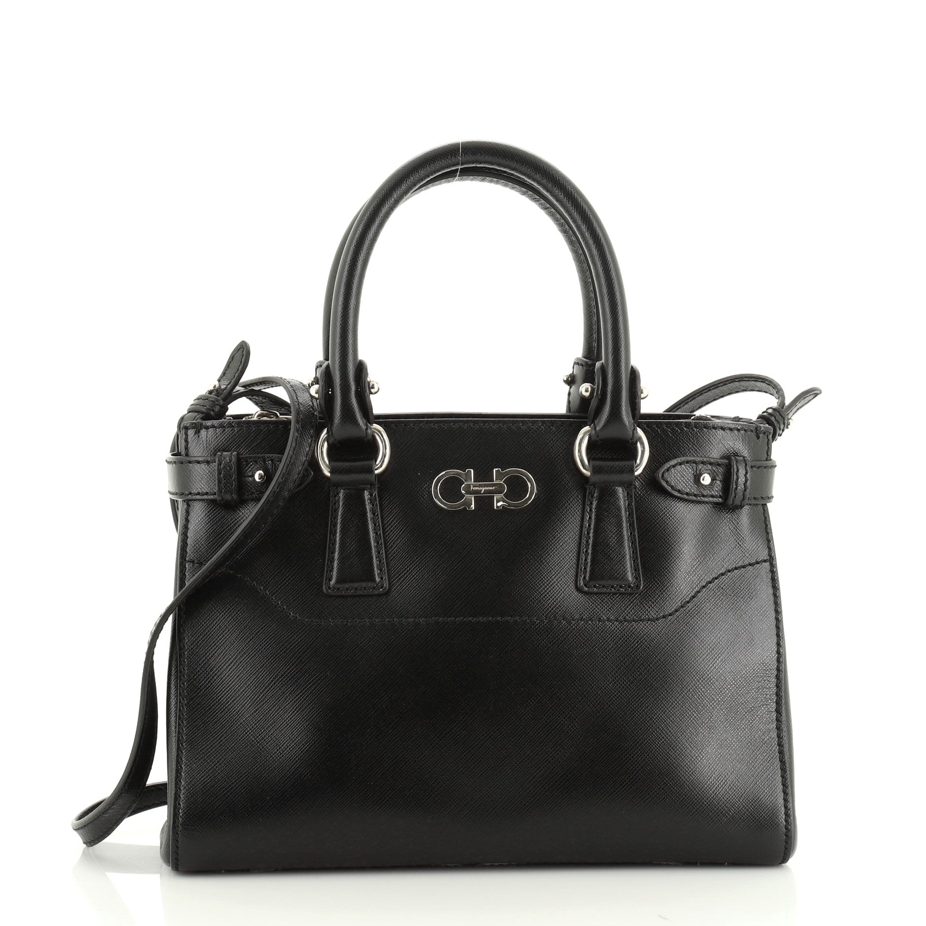 Batik Convertible Satchel Saffiano Leather Mini