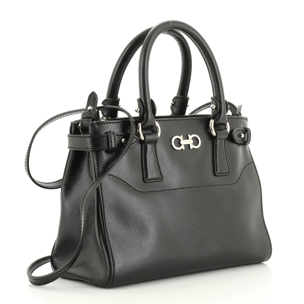 Batik Convertible Satchel Saffiano Leather Mini