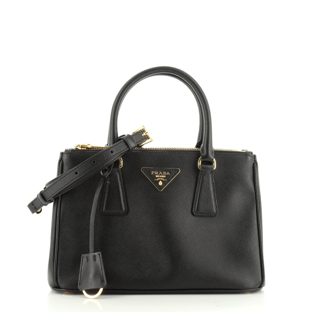 Double Zip Lux Tote Saffiano Leather Mini