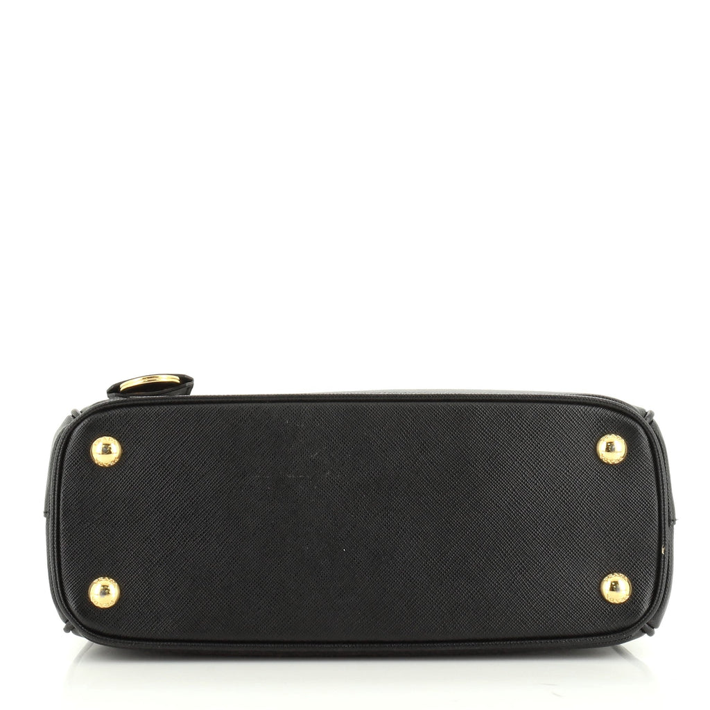Double Zip Lux Tote Saffiano Leather Mini