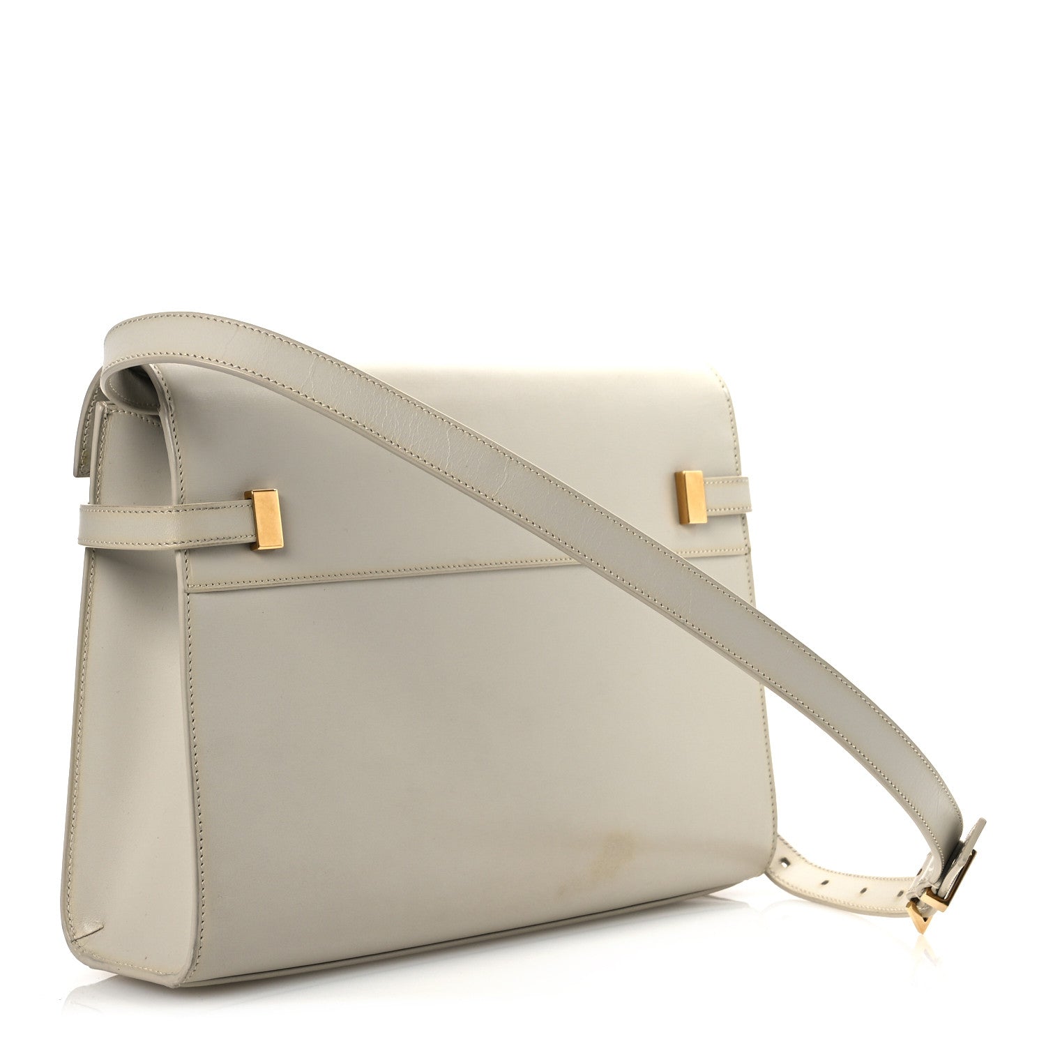 Smooth Calfskin Manhattan Shoulder Bag Crema Soft