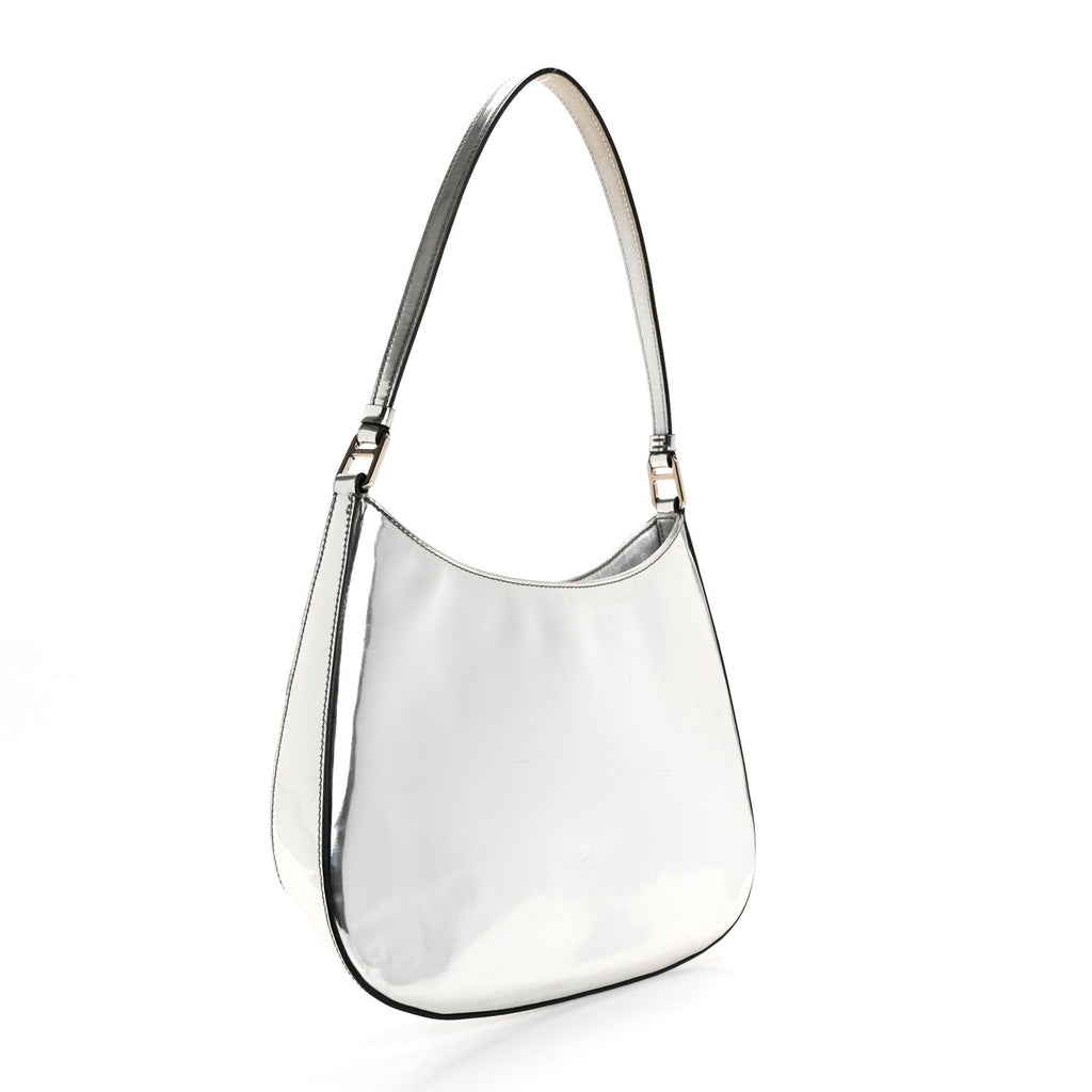 Spazzolato Cleo Shoulder Bag Argento