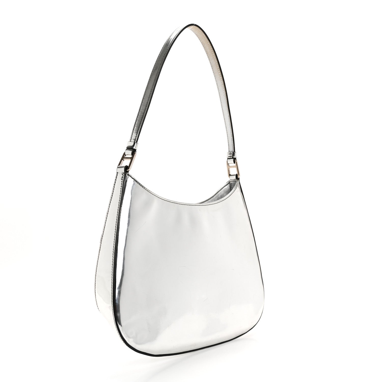 Spazzolato Cleo Shoulder Bag Argento