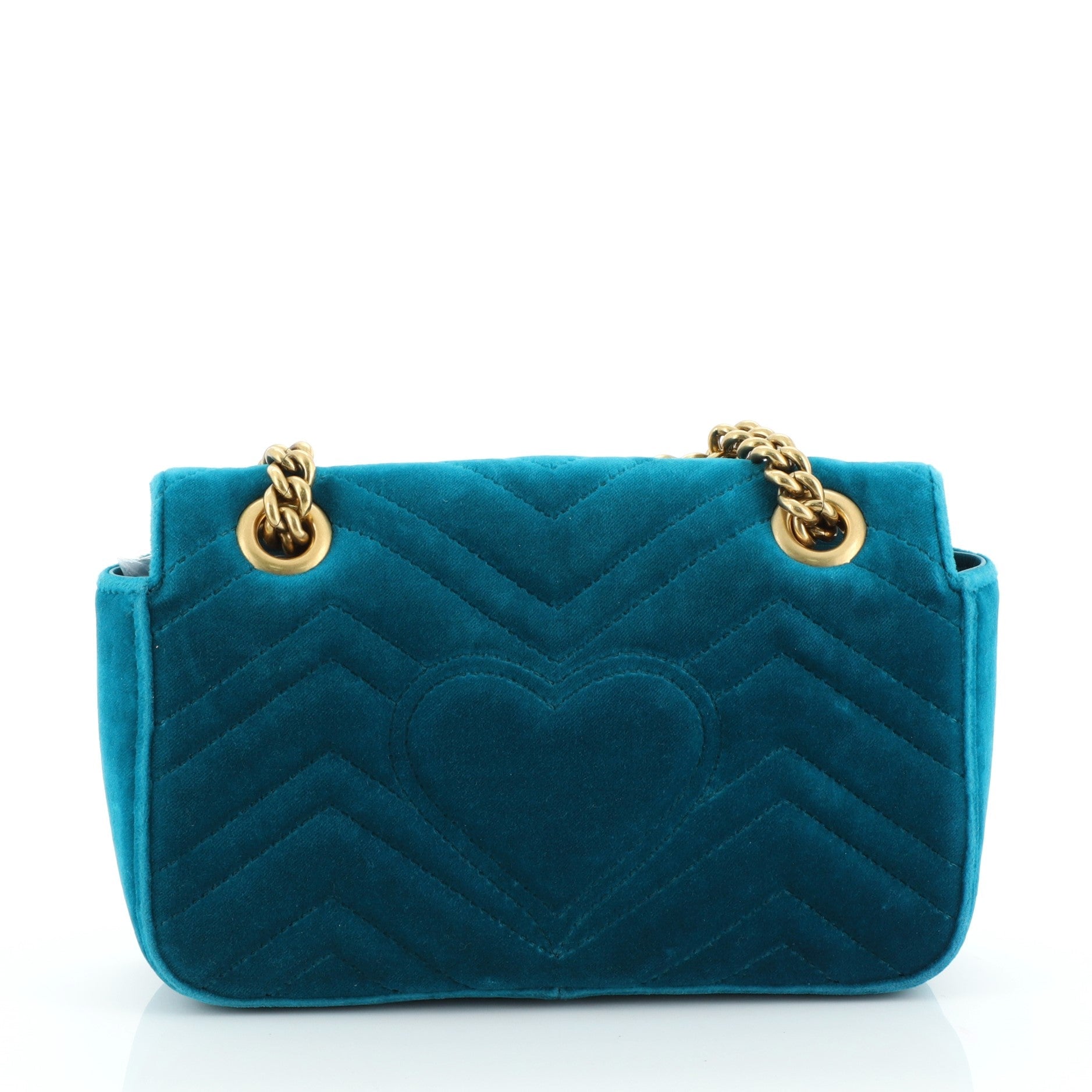 GG Marmont Flap Bag Matelasse Velvet Mini