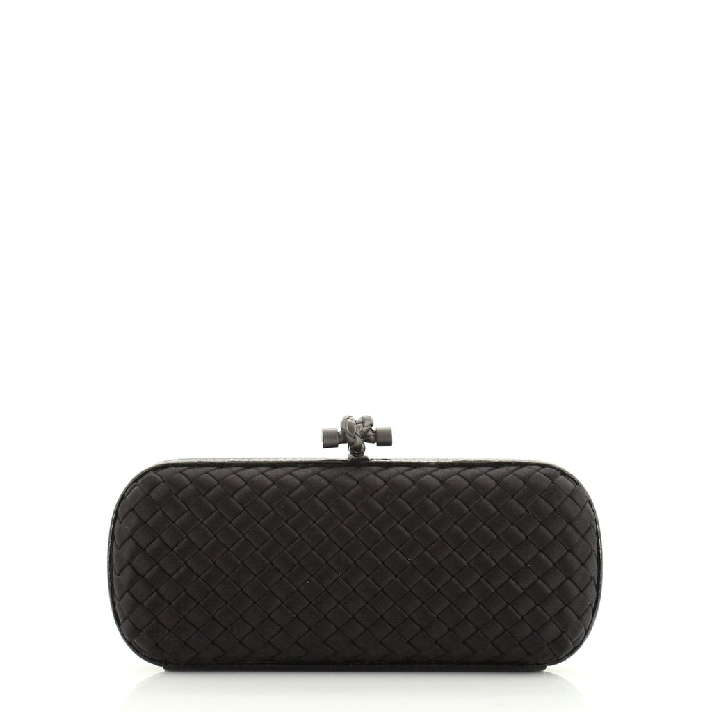 Box Knot Clutch Intrecciato Satin Long