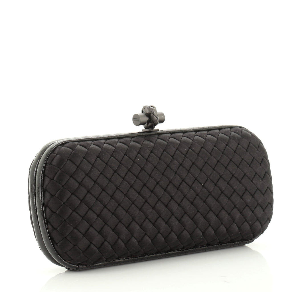 Box Knot Clutch Intrecciato Satin Long