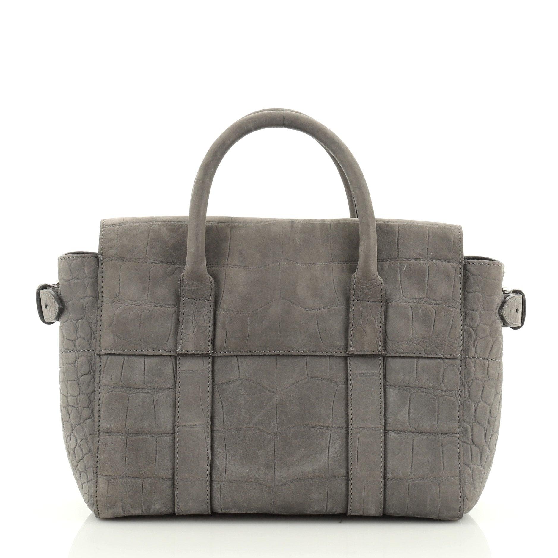 Bayswater Satchel Crocodile Embossed Nubuck Mini