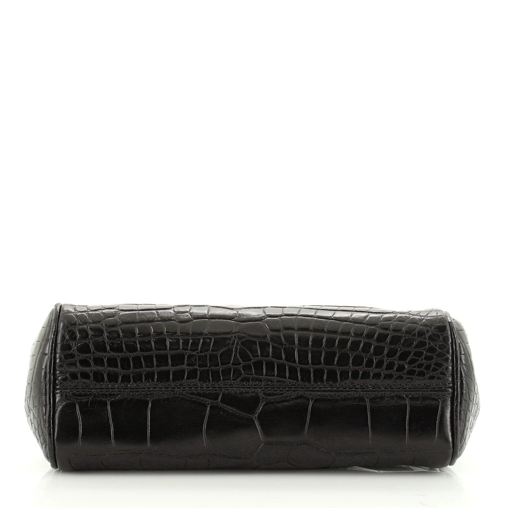 Miss Sicily Bag Crocodile Embossed Leather Mini