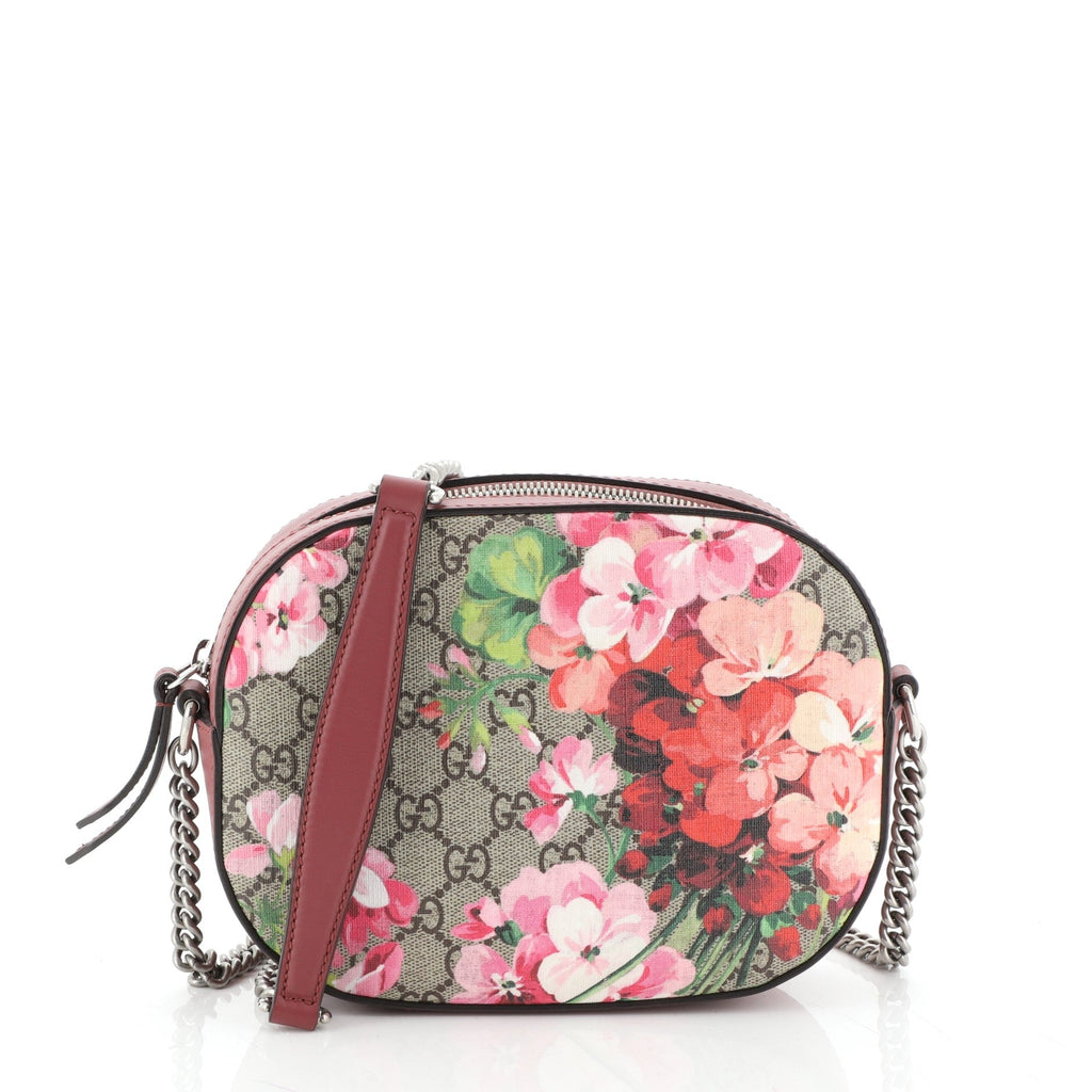 Chain Crossbody Bag Blooms Print GG Coated Canvas Mini