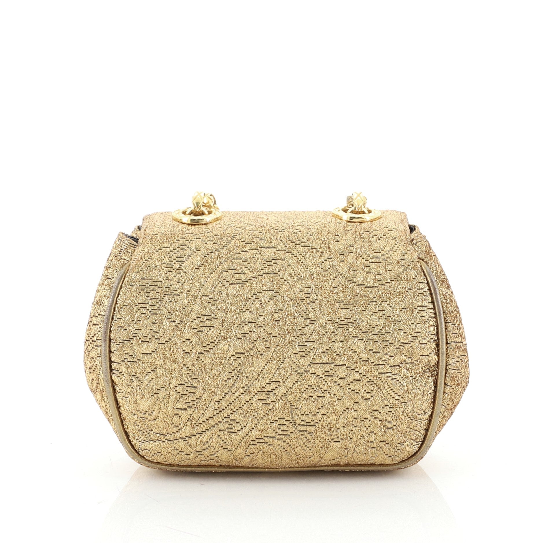 Vintage CC Chain Flap Bag Brocade Mini