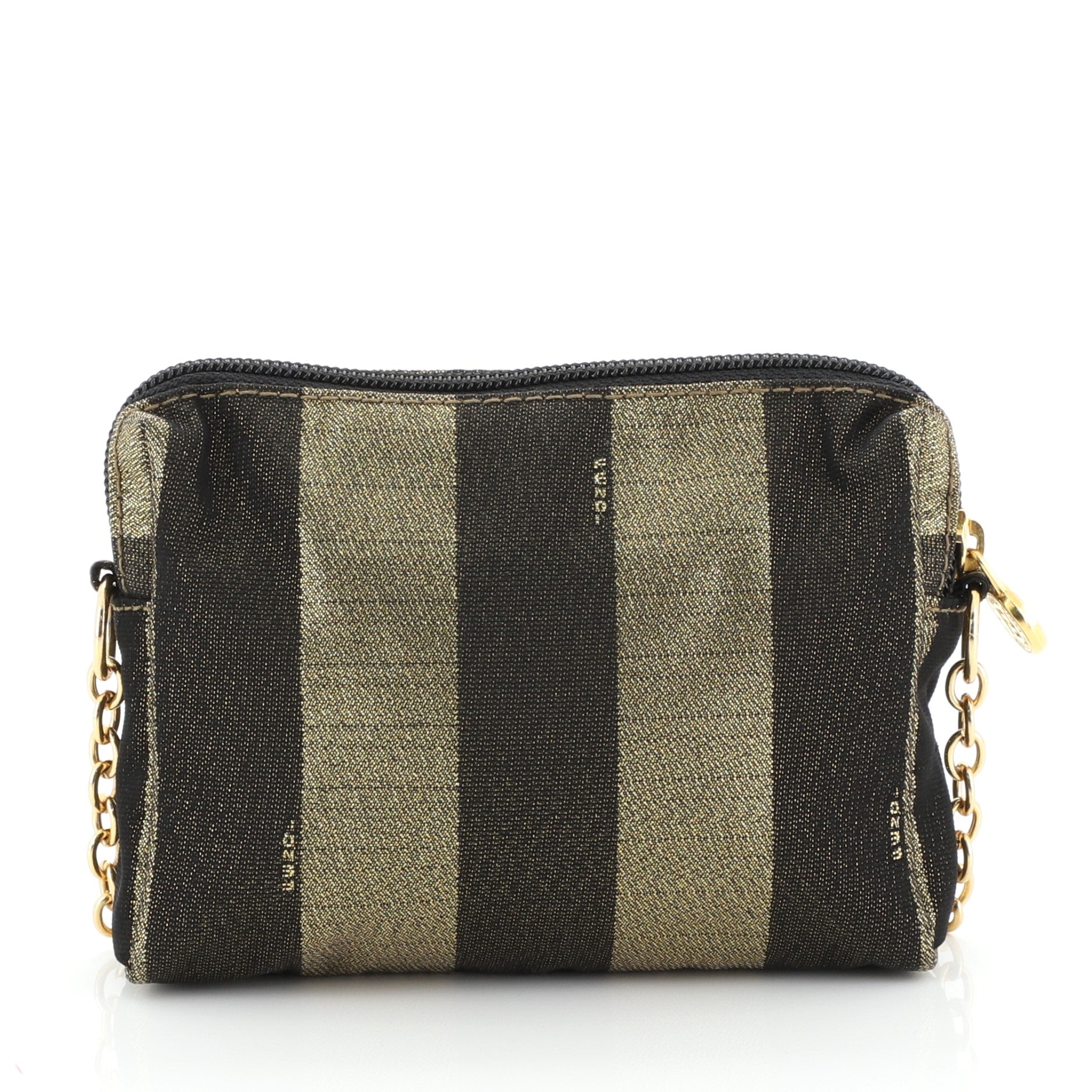 Vintage Chain Crossbody Metallic Pequin Canvas Mini