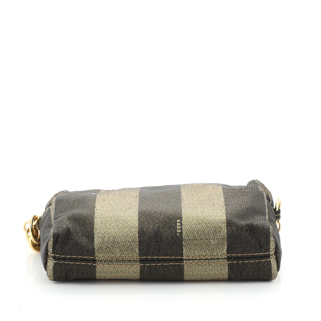 Vintage Chain Crossbody Metallic Pequin Canvas Mini