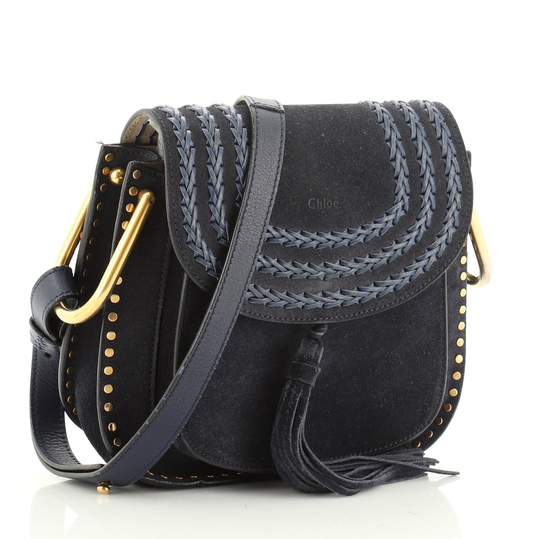 Hudson Handbag Whipstitch Suede Mini