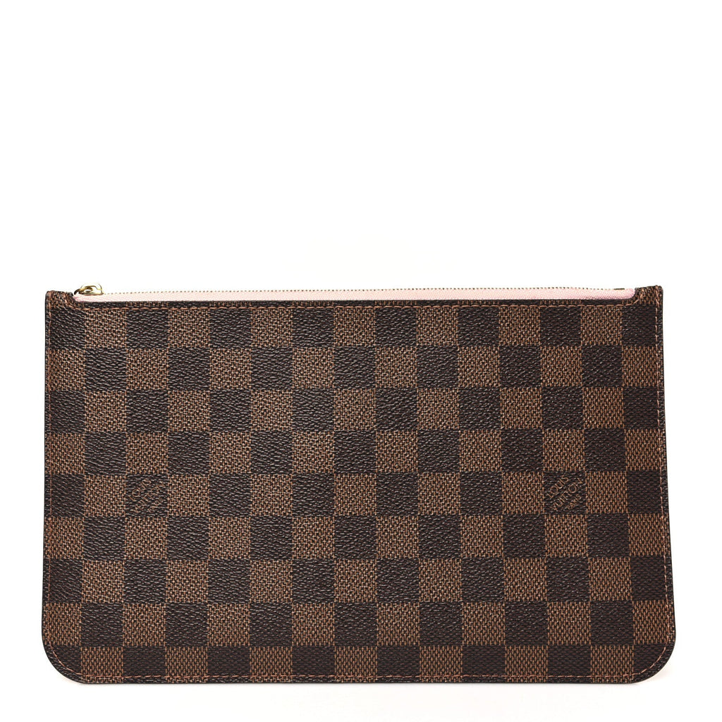 Damier Ebene Neverfull MM GM Pochette Rose Ballerine