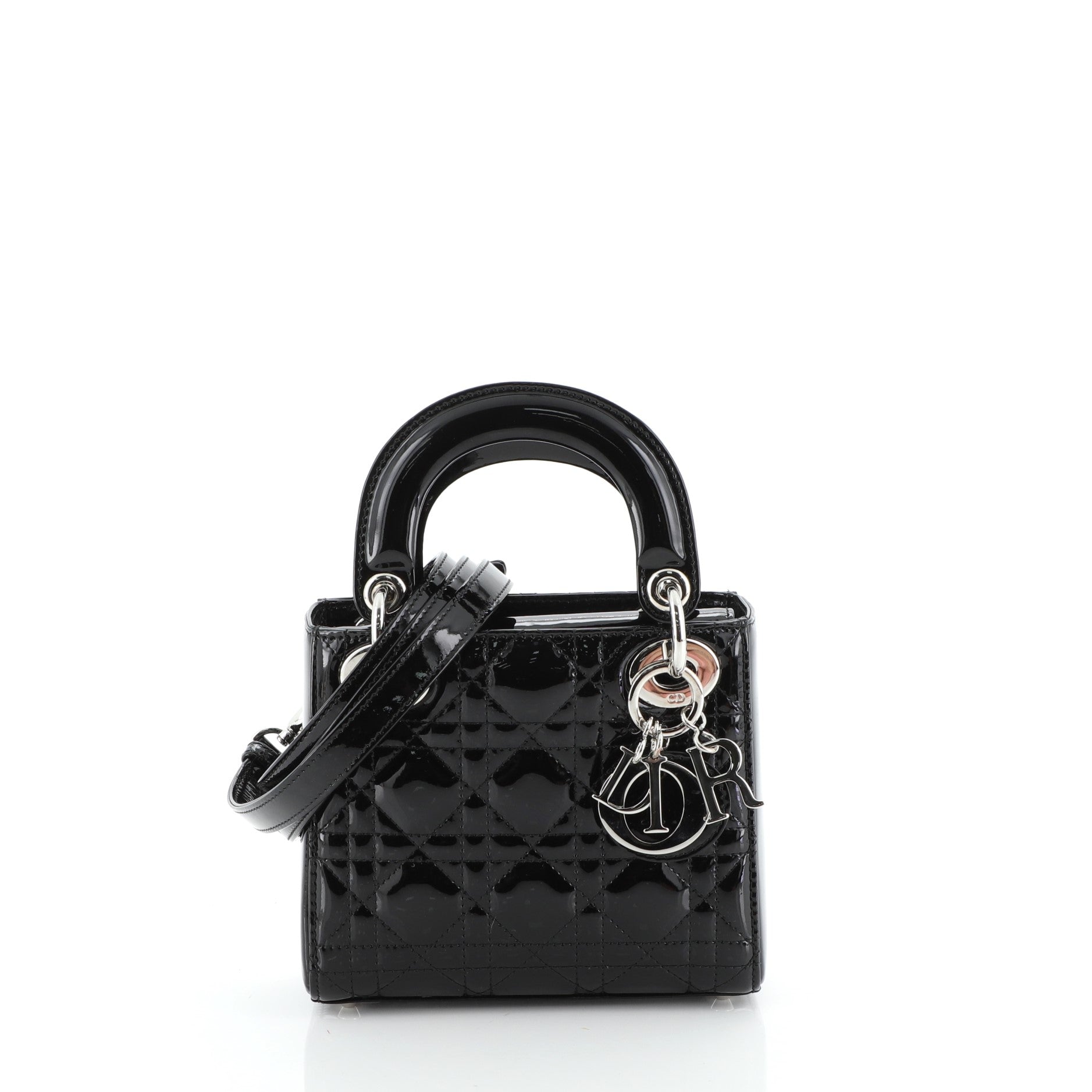 Lady Dior Bag Cannage Quilt Patent Mini