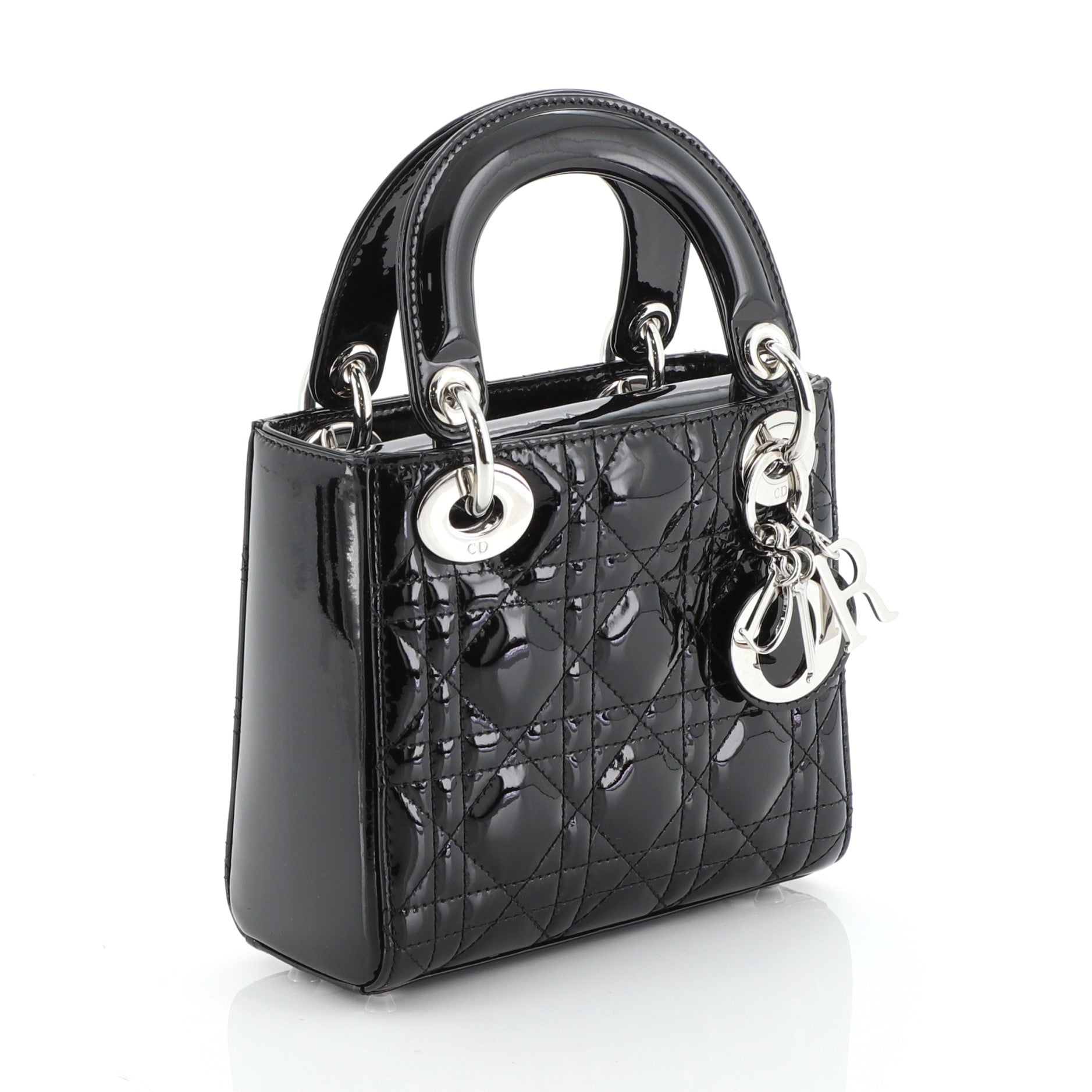 Lady Dior Bag Cannage Quilt Patent Mini