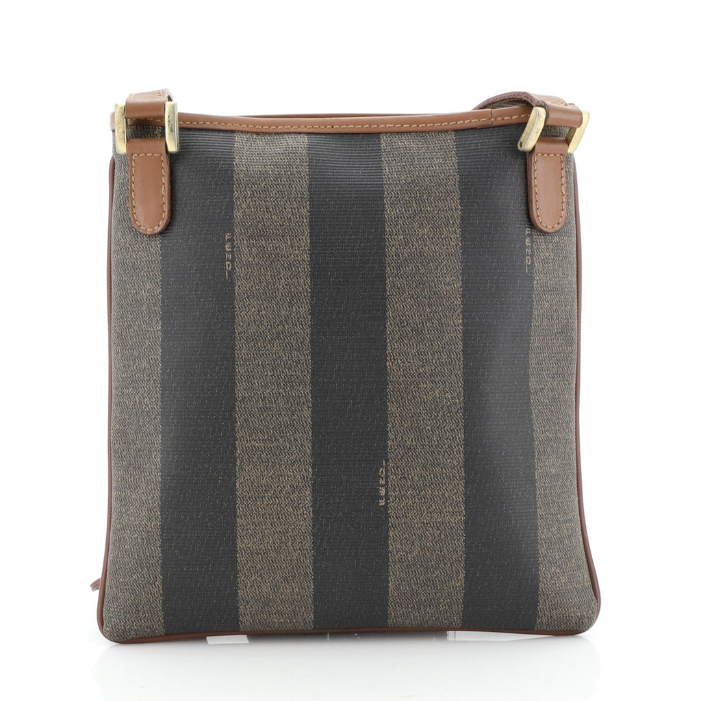 Vintage Pequin Front Pocket Crossbody Bag Coated Canvas Mini