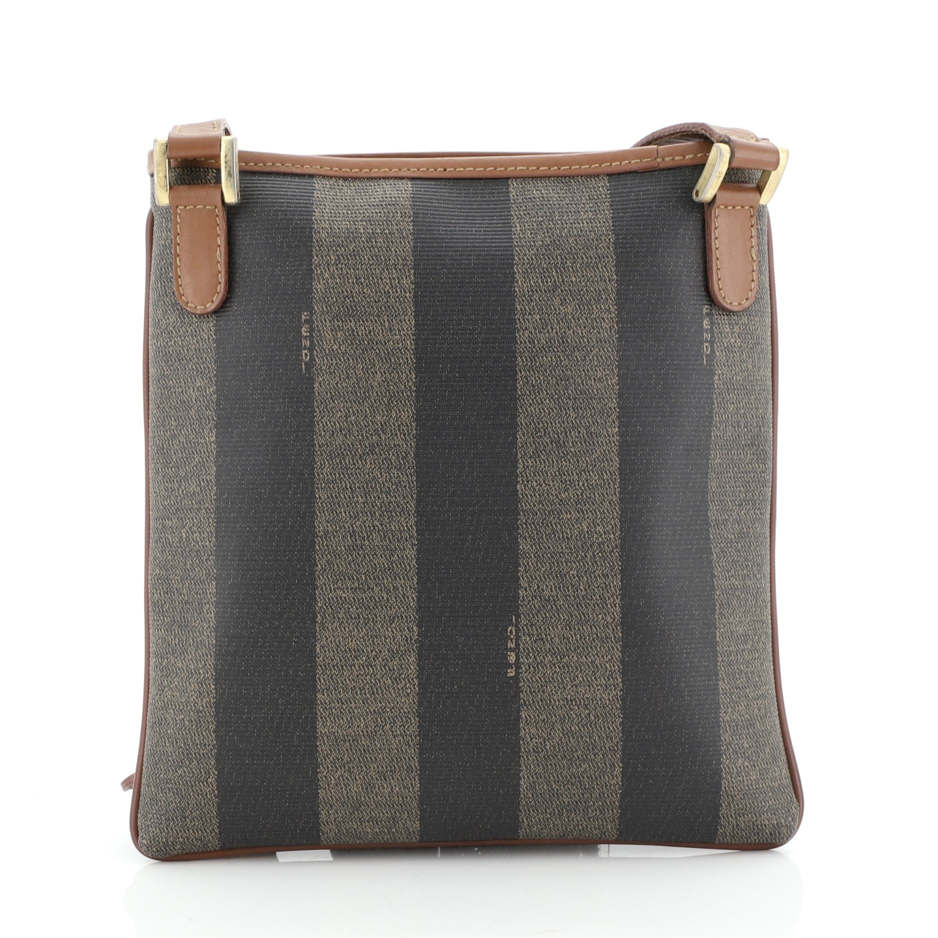 Vintage Pequin Front Pocket Crossbody Bag Coated Canvas Mini