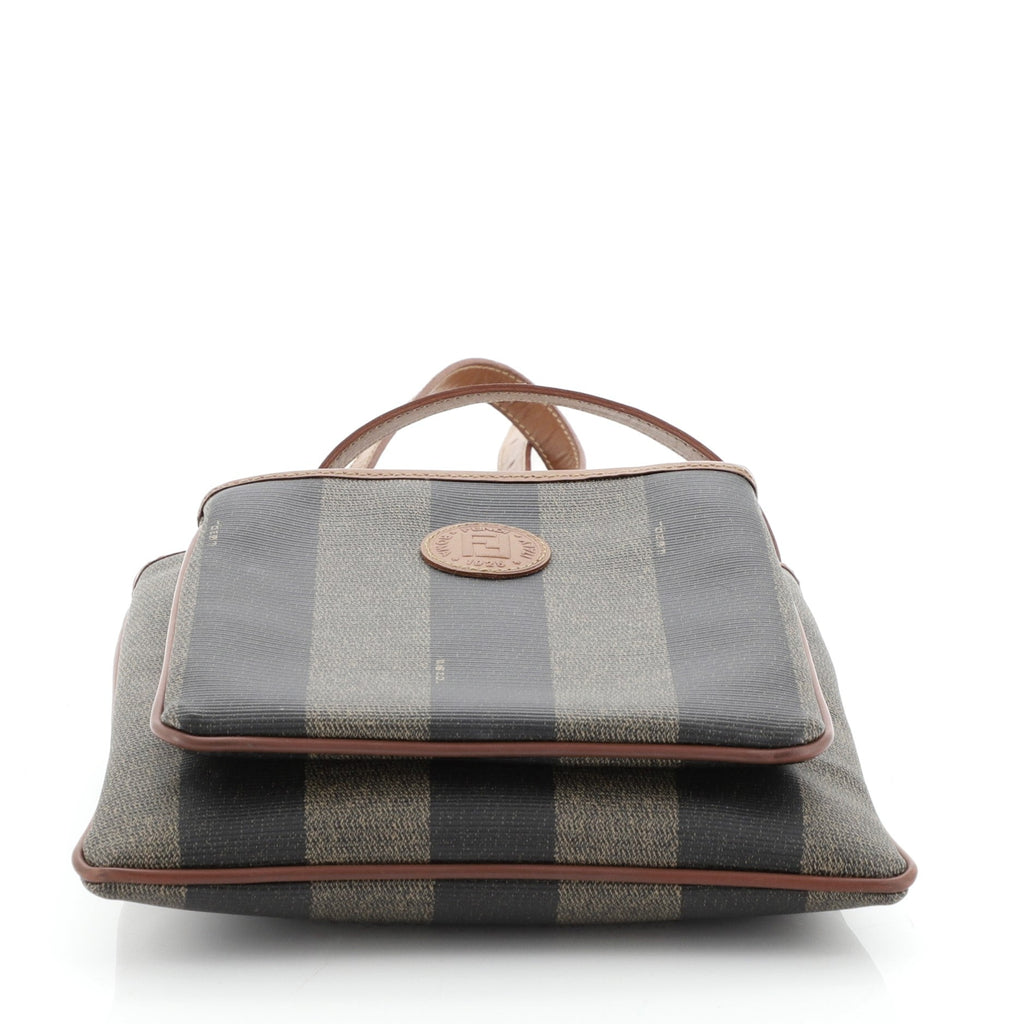 Vintage Pequin Front Pocket Crossbody Bag Coated Canvas Mini