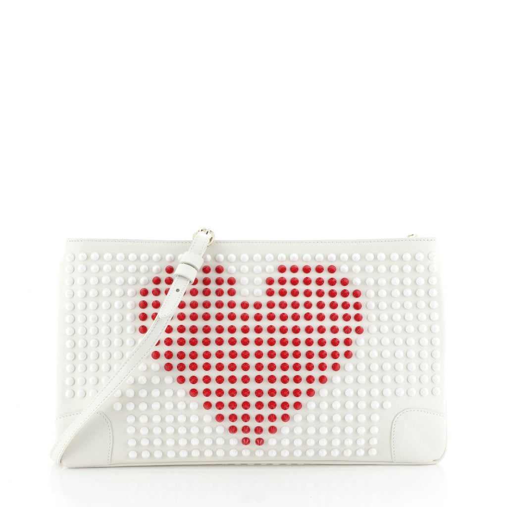 Loubiposh Clutch Spiked Leather