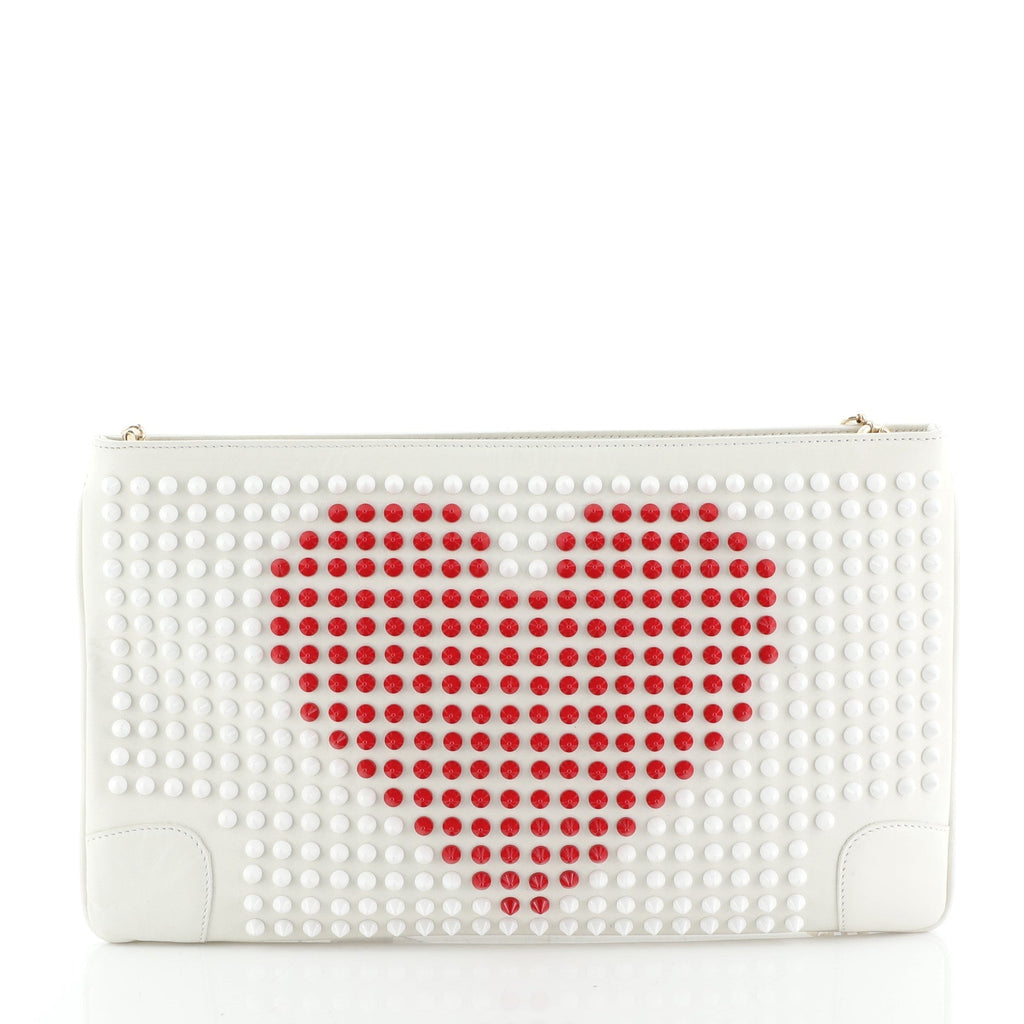 Loubiposh Clutch Spiked Leather