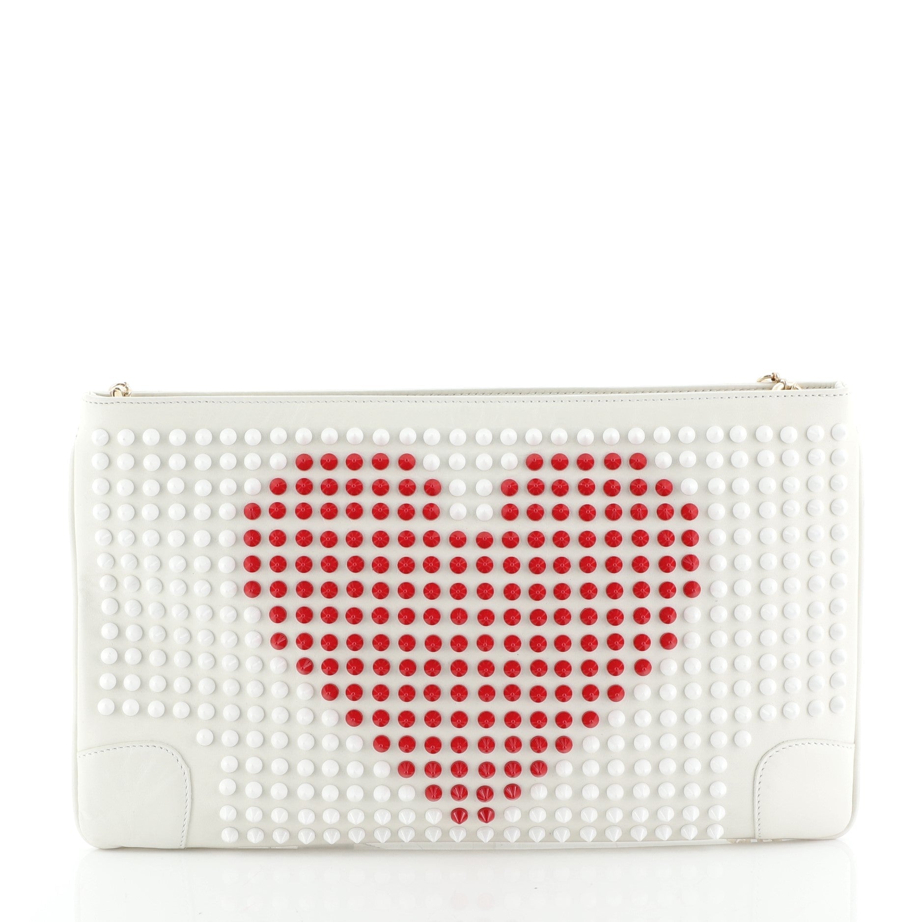 Loubiposh Clutch Spiked Leather