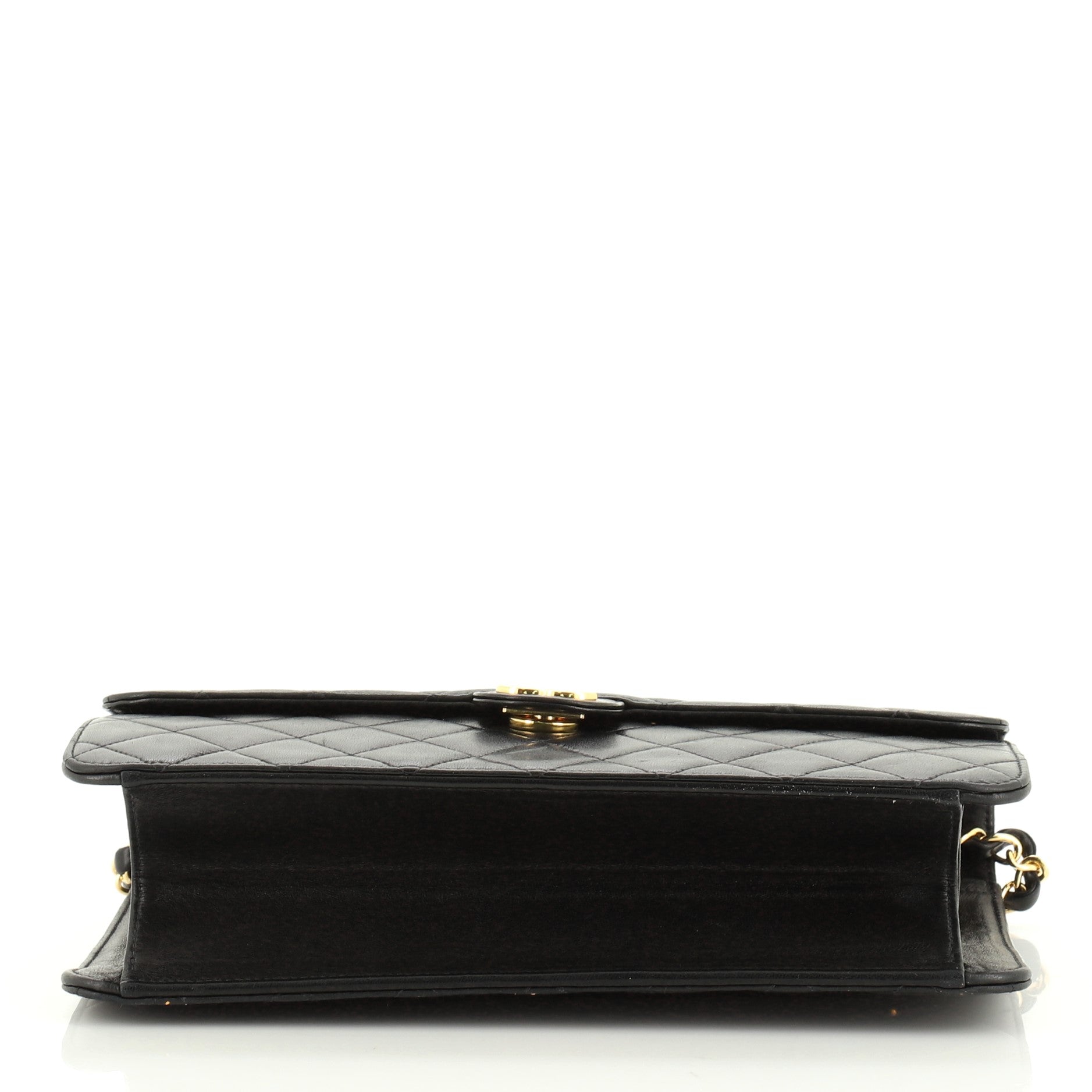 Vintage Clutch with Chain Quilted Leather Medium