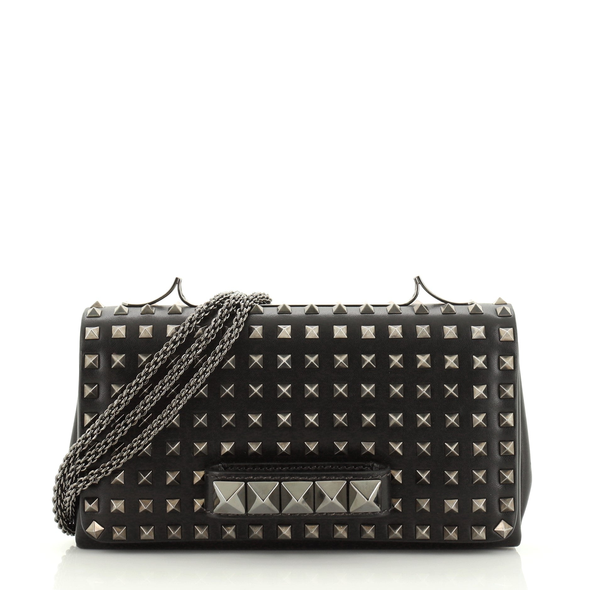 Va Va Voom Clutch Full Studded Leather Medium