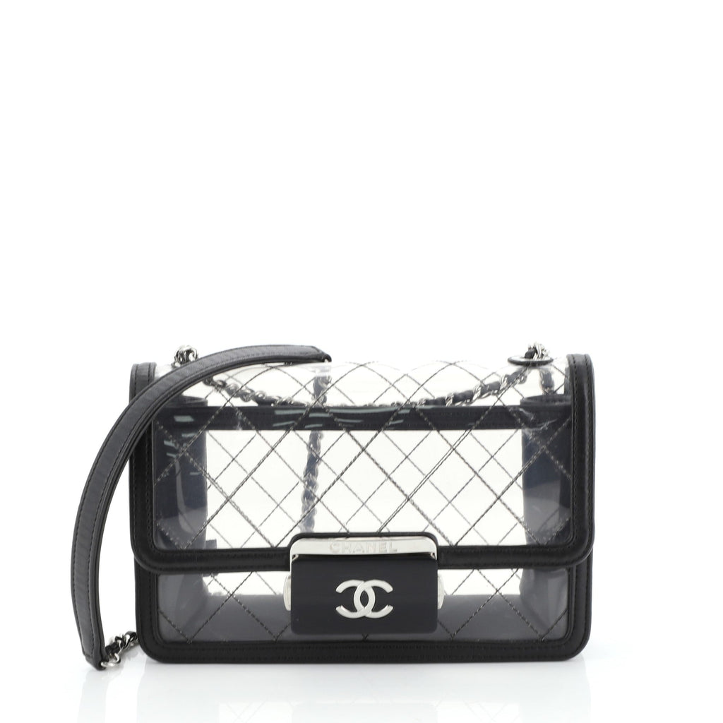 Beauty Lock Flap Bag Quilted PVC With Lambskin Mini