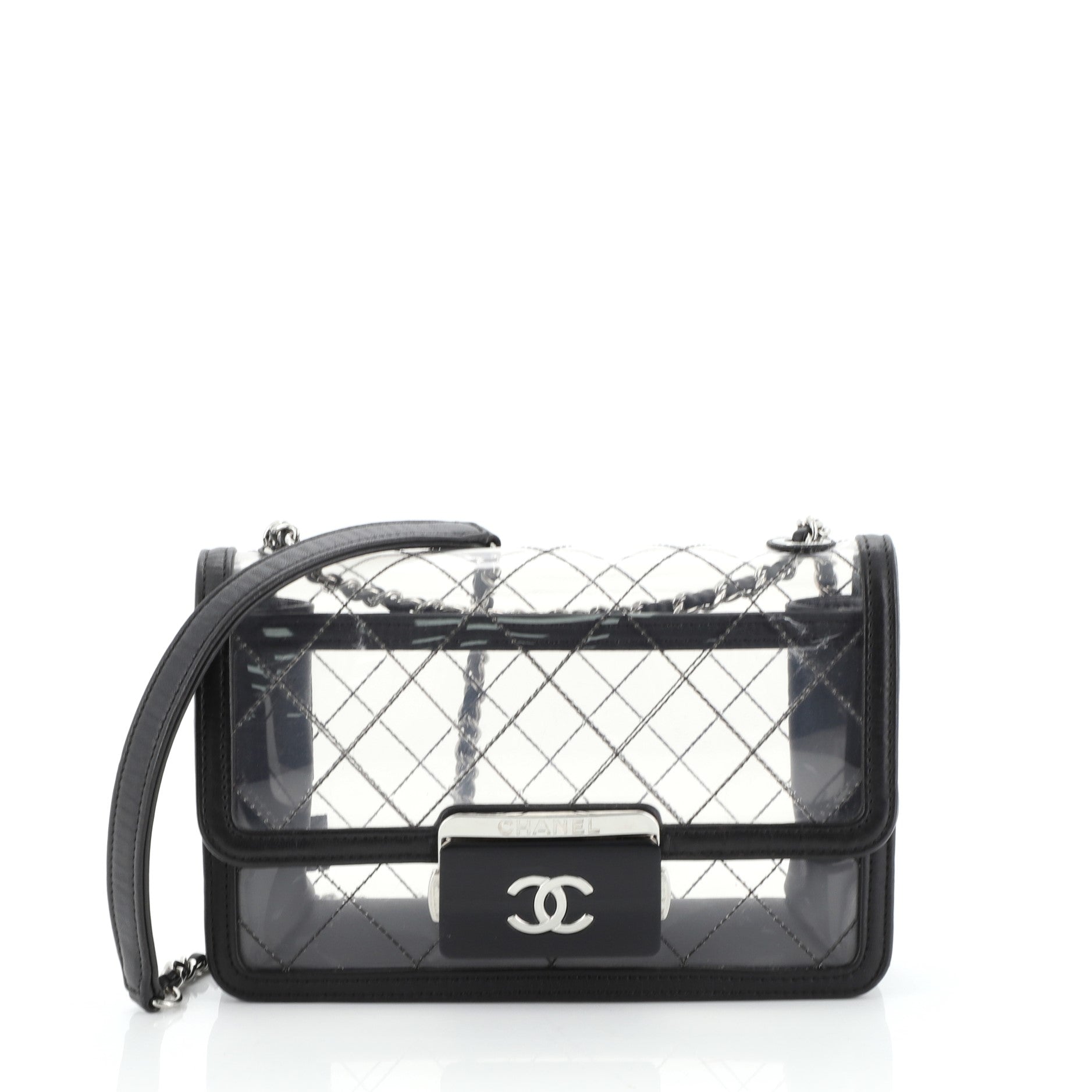 Beauty Lock Flap Bag Quilted PVC With Lambskin Mini