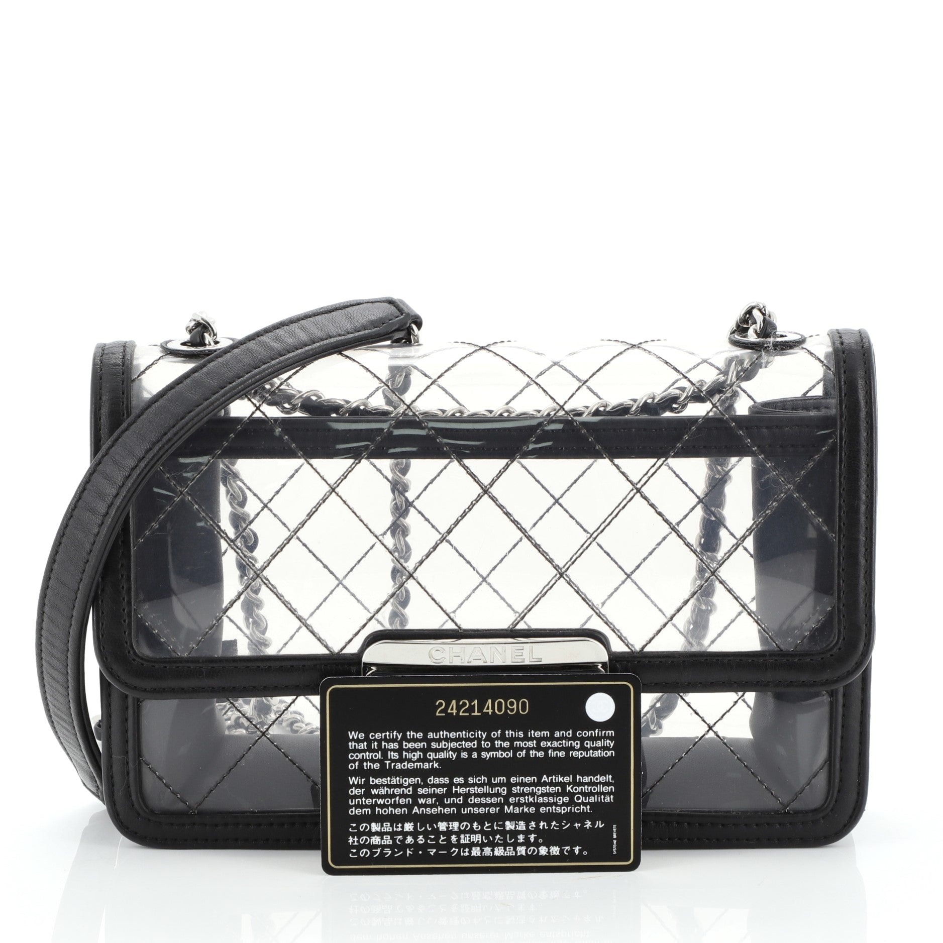 Beauty Lock Flap Bag Quilted PVC With Lambskin Mini