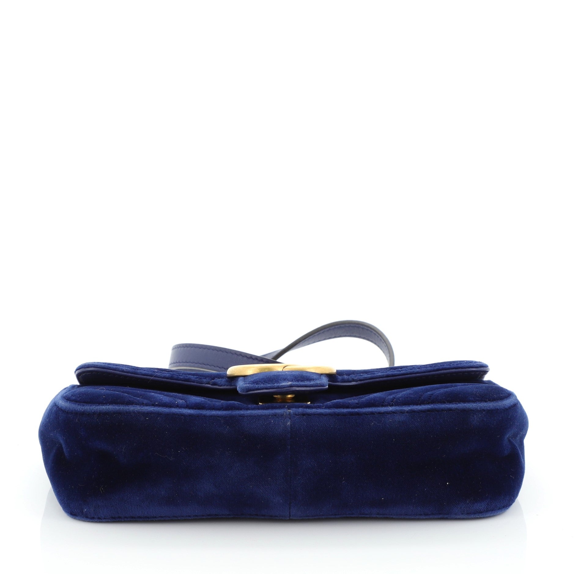 GG Marmont Flap Bag Matelasse Velvet Mini