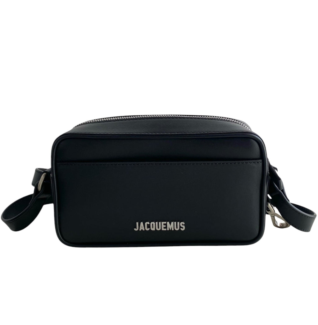 Jacquemus La Baneto Black Leather Crossbody Bag