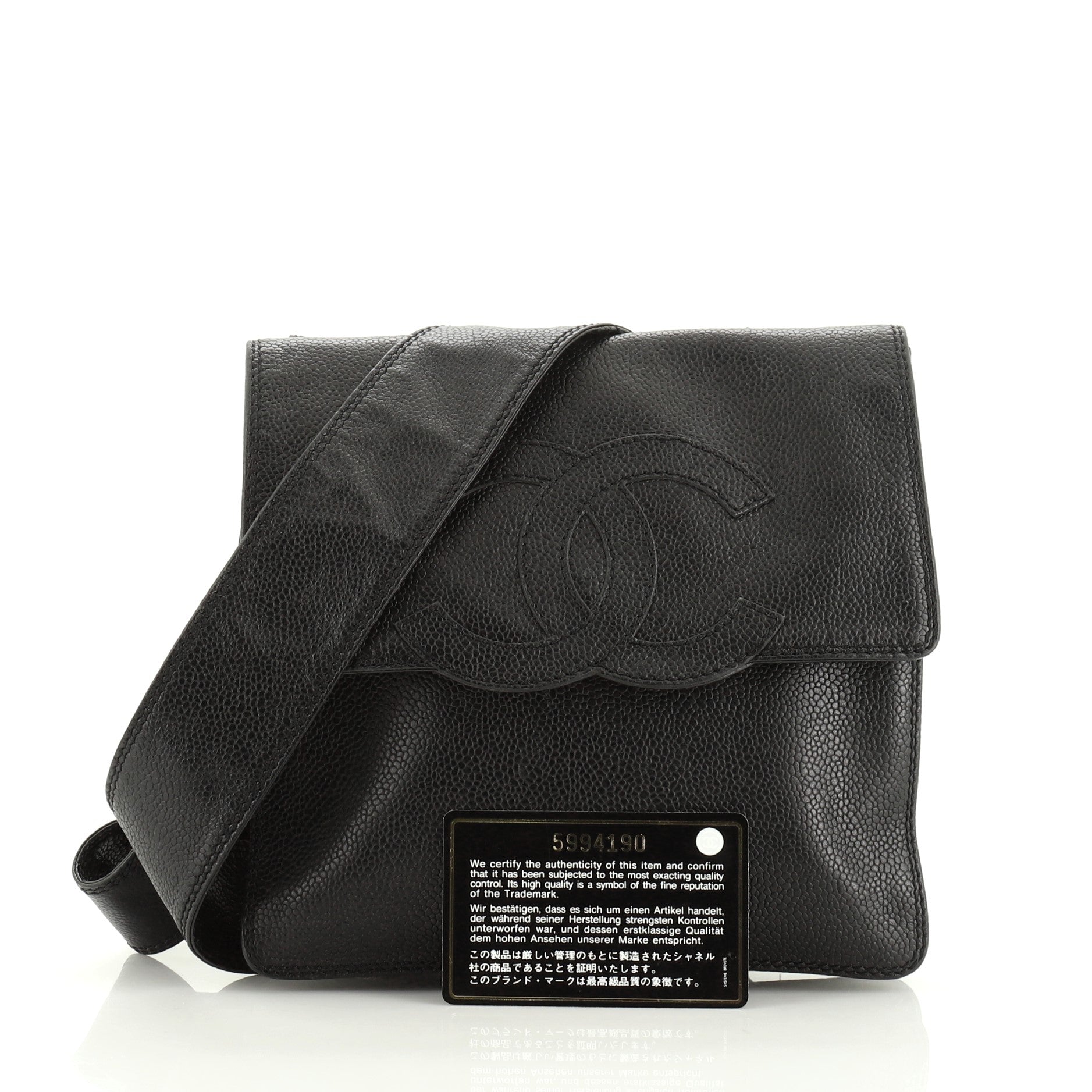 Vintage Timeless CC Flat Crossbody Caviar Mini
