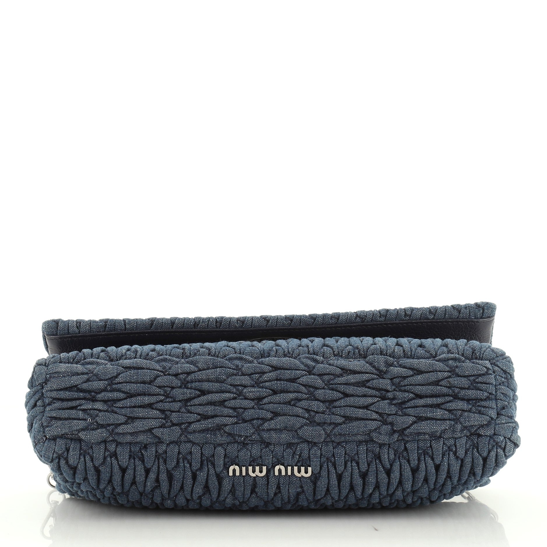 Crystal Clutch Matelasse Denim Small
