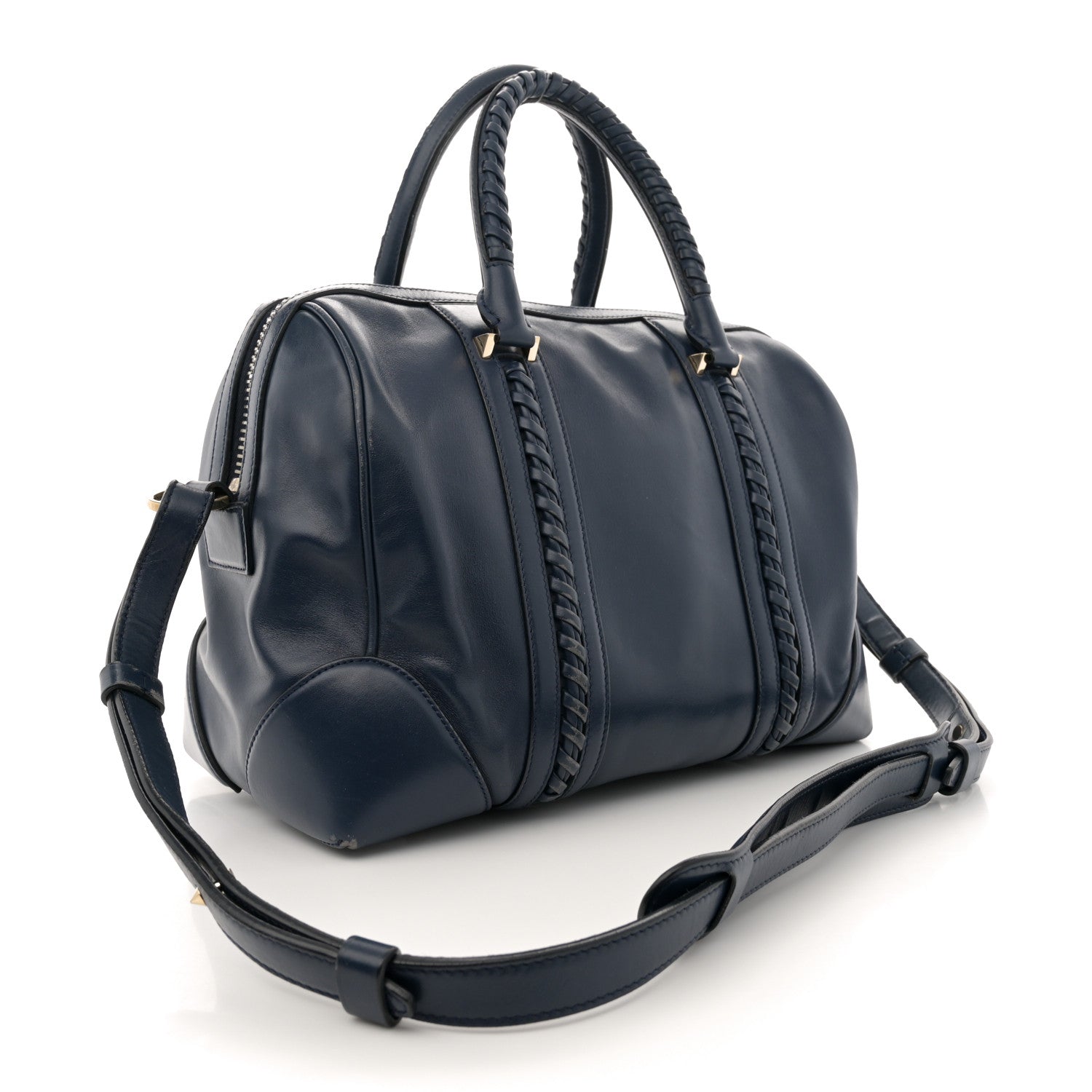 Calfskin Braided Medium Lucrezia Blue