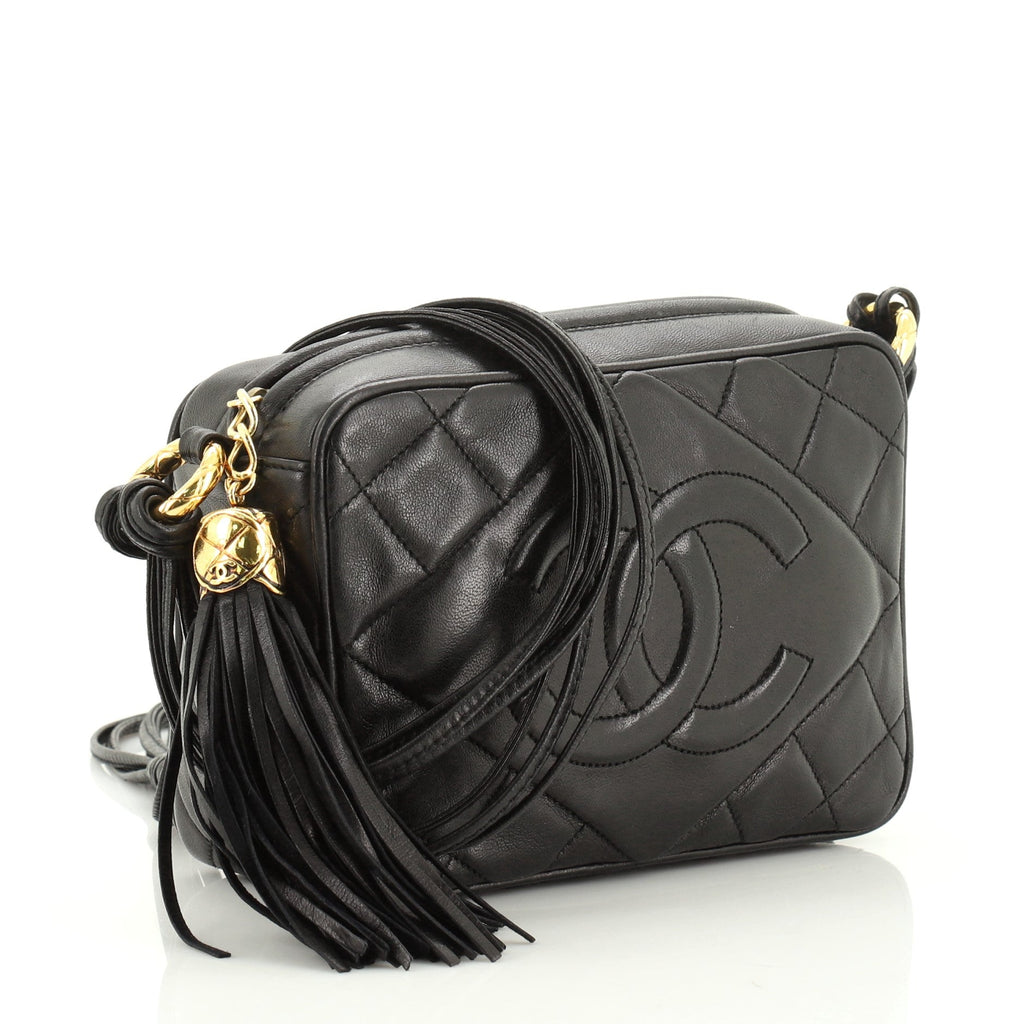 Vintage Diamond CC Camera Bag Quilted Leather Mini